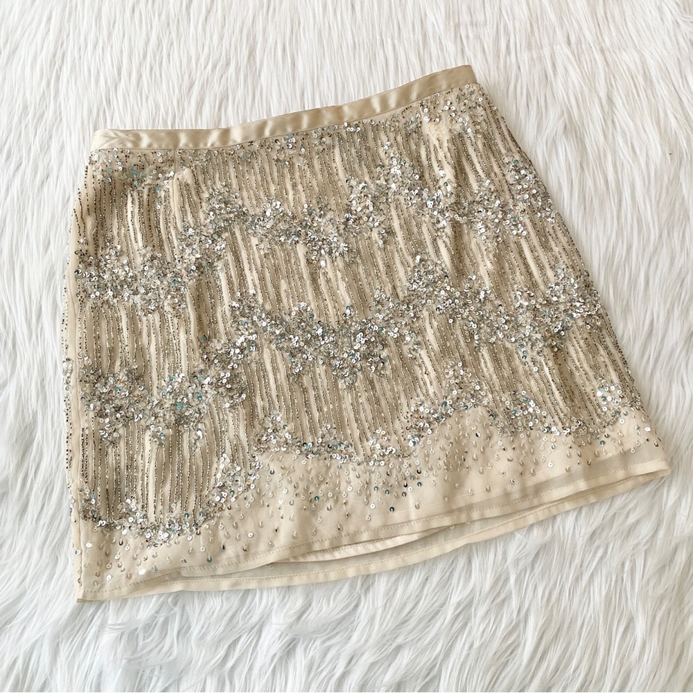 H&M Gold Sequin Mini Skirt